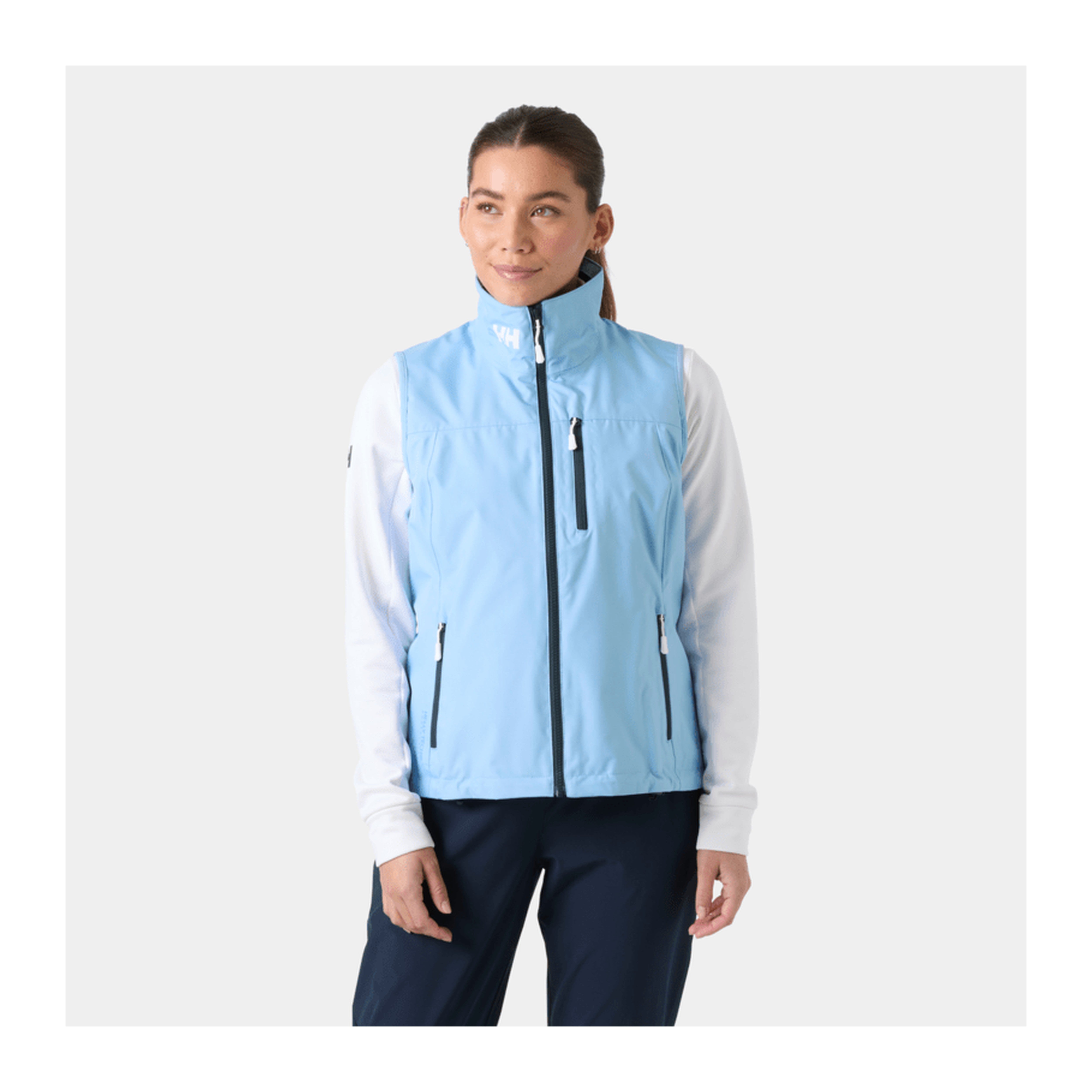 HH Women's W Crew Vest 2.0 – Bright Blue – detail